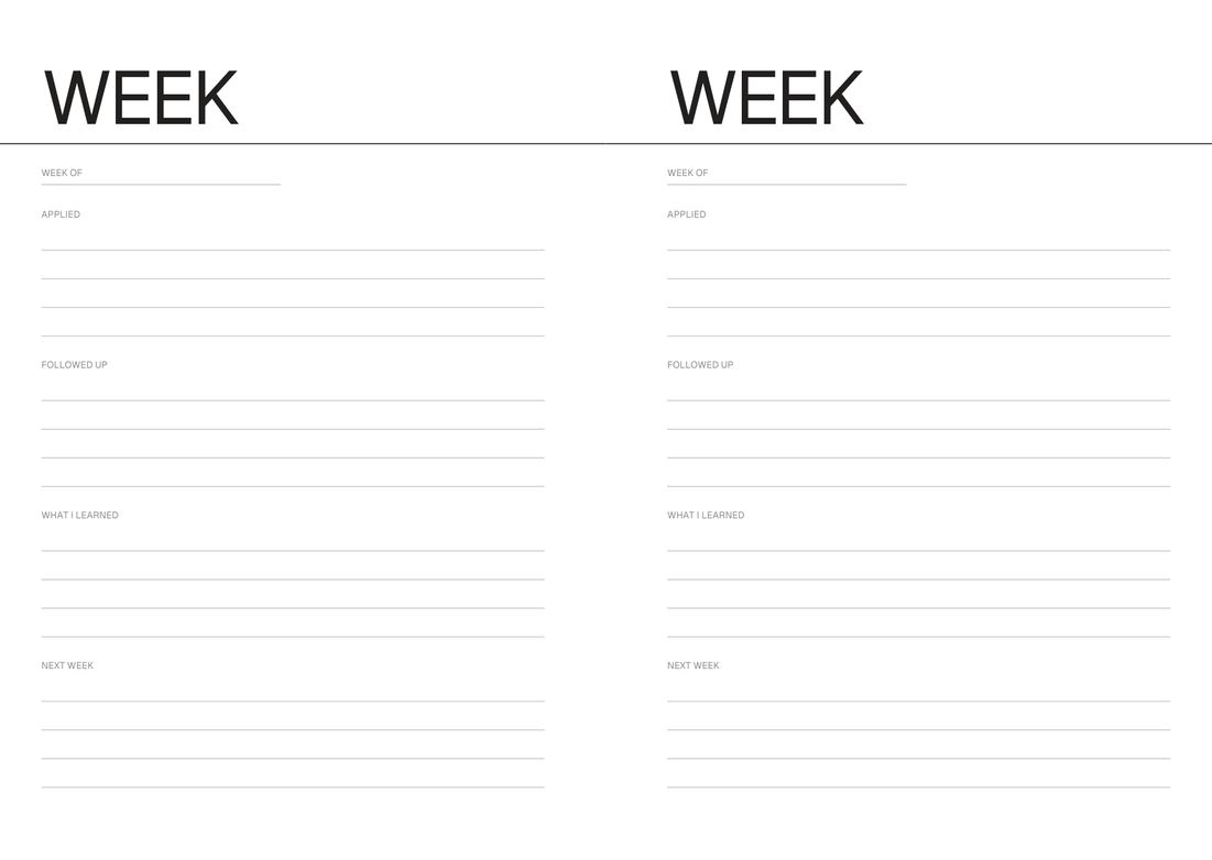 Interview notes in the Job Search Journal